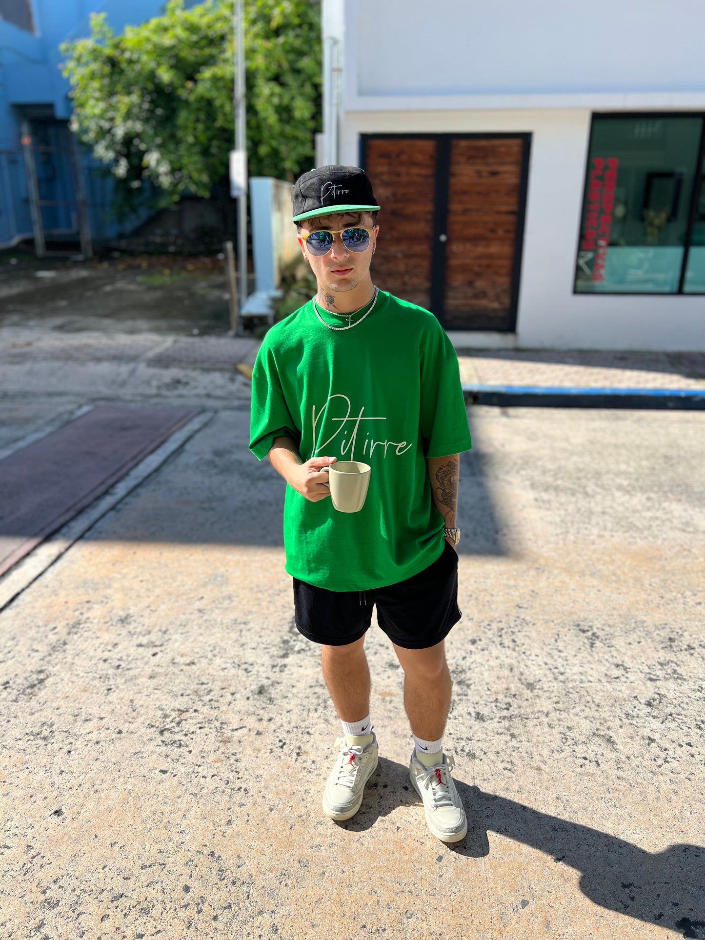 T-shirt Green Oversized