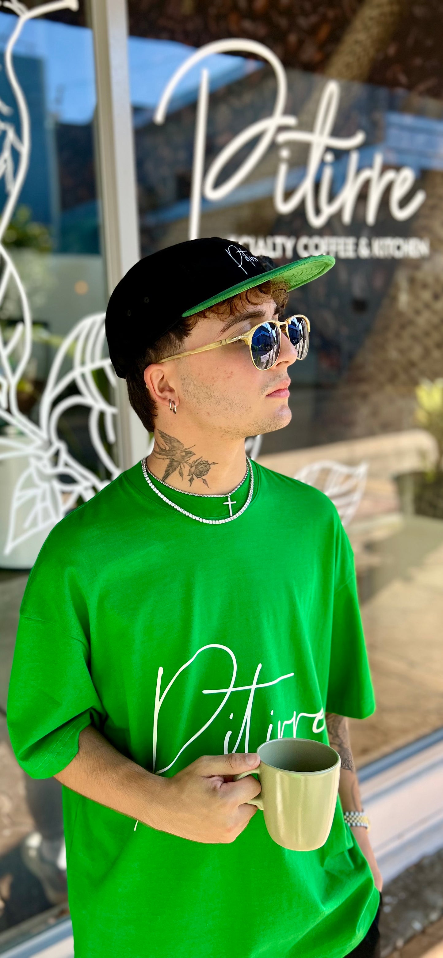 T-shirt Green Oversized